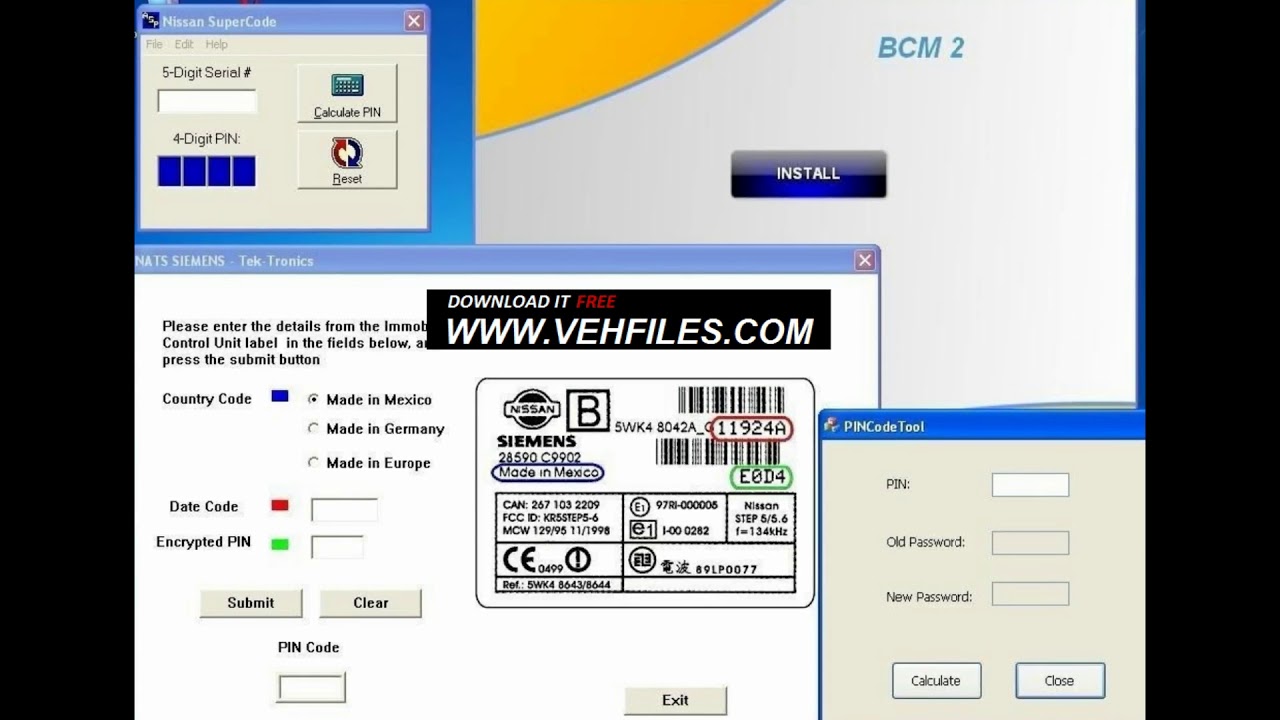 nissan bcm pin code converter mexico free